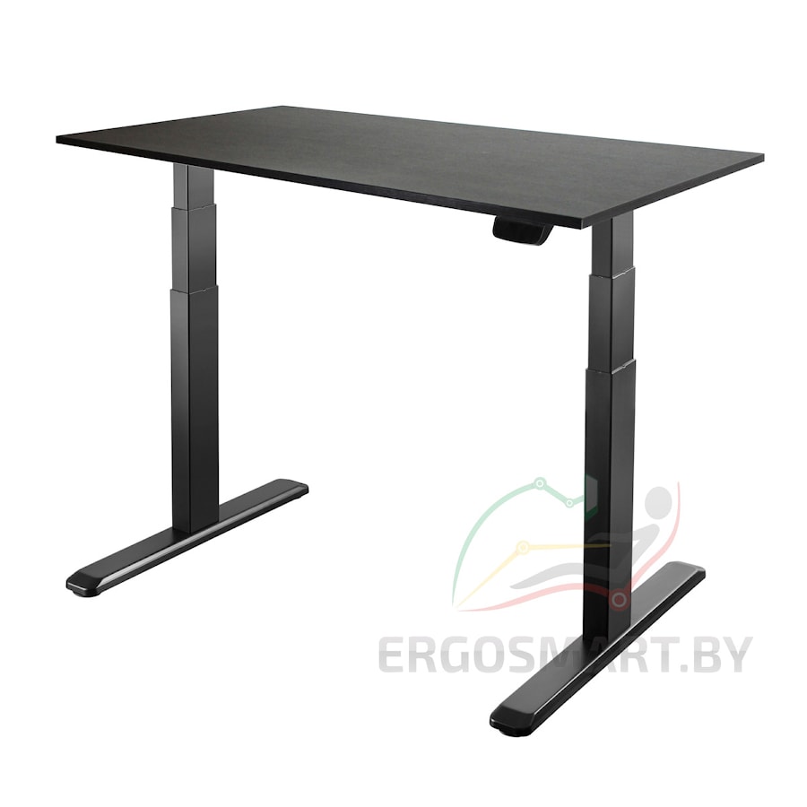 Стол Unique Ergo Desk черный/дуб мореный 1380х800х18 мм