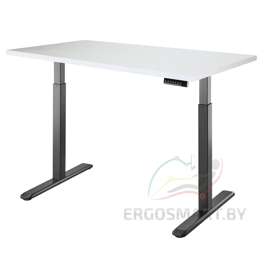 Стол Electric Desk черный/альпийский белый 1360х800х36 мм