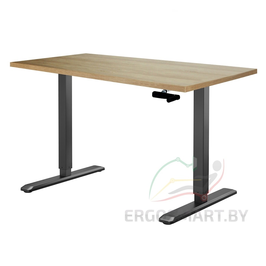 Стол Manual Desk SPECIAL EDITION черый/дуб натуральный 1360х800х36 мм