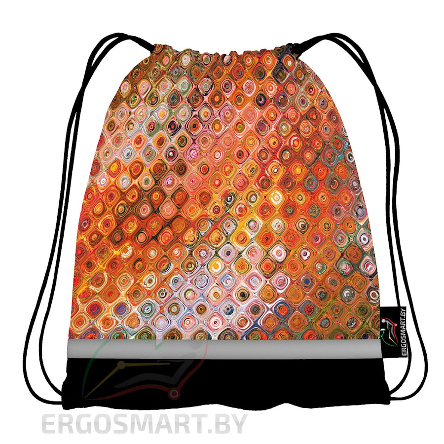 Рюкзак-мешок - 3D Оранжевые узоры 022