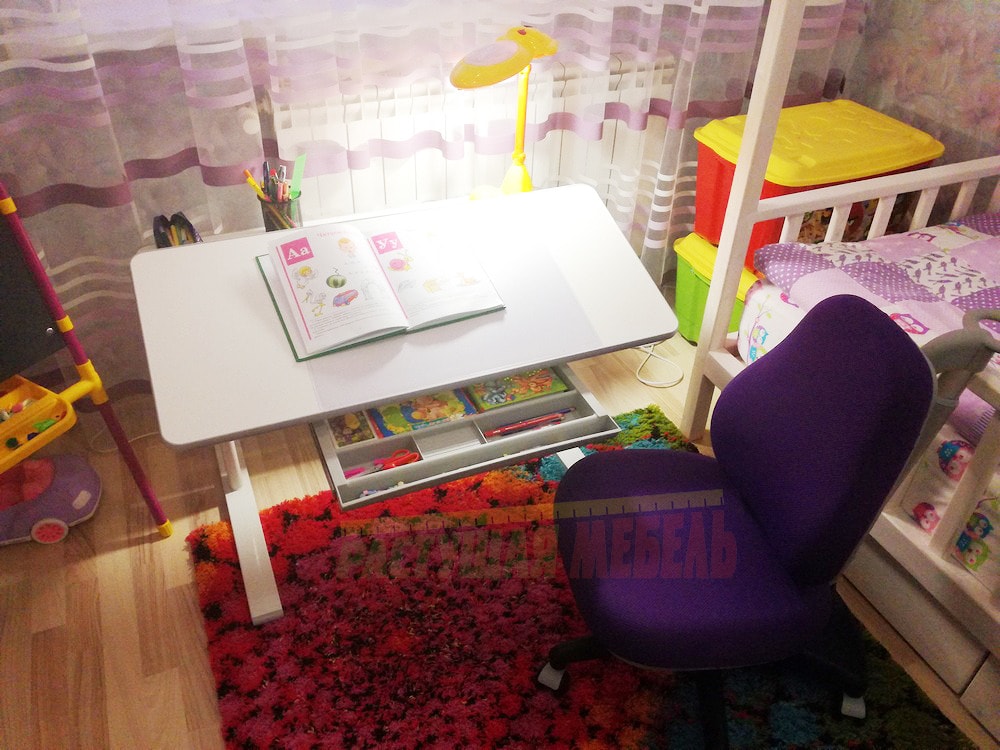 Детская парта-трансформер Picasso E201 и Растущий стул COMF-PRO Match