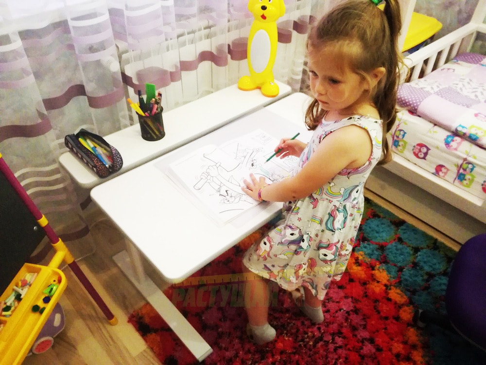 Детская парта-трансформер Picasso E201 и Растущий стул COMF-PRO Match