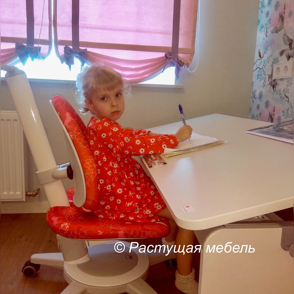 Растущие парта moll Champion и стул moll Maximo в интерьере