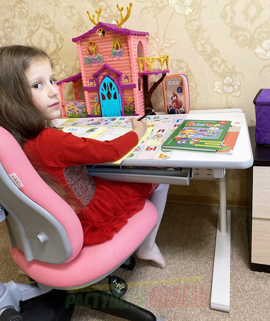  Растущая парта Study Desk E202S и эргономичный стул COMF-PRO Match