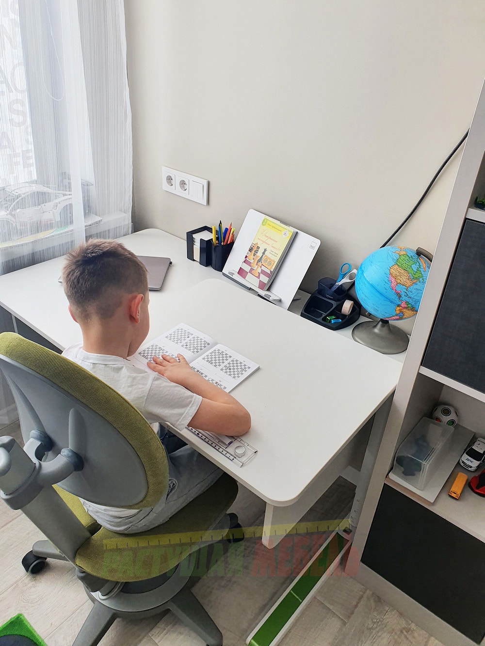 Растущая парта moll Champion и регулируемый стул moll Maximo