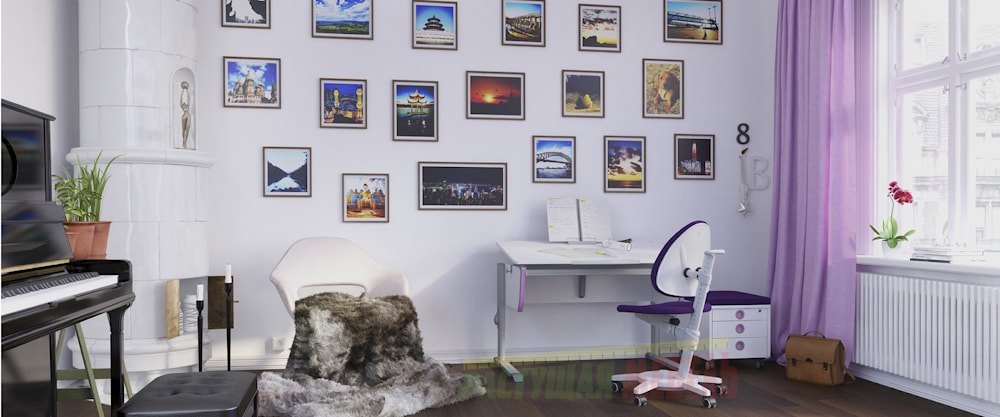 Растущий стол-парта moll Joker со стулом moll Maximo, тумба Cubic