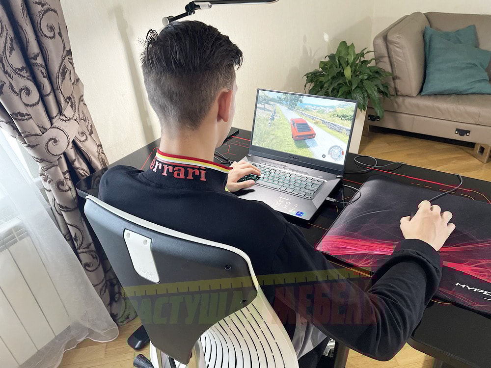 Стол игровой Gaming Electric Desk с подсветкой