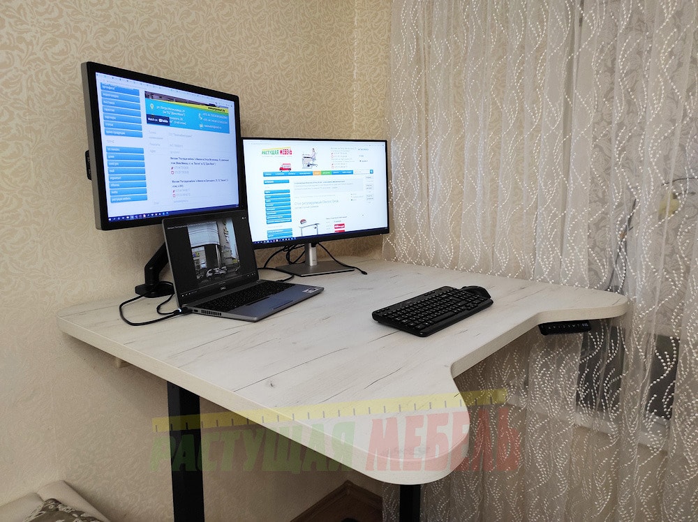 Стол регулируемый по высоте Electric Desk, кронштейн Power Black