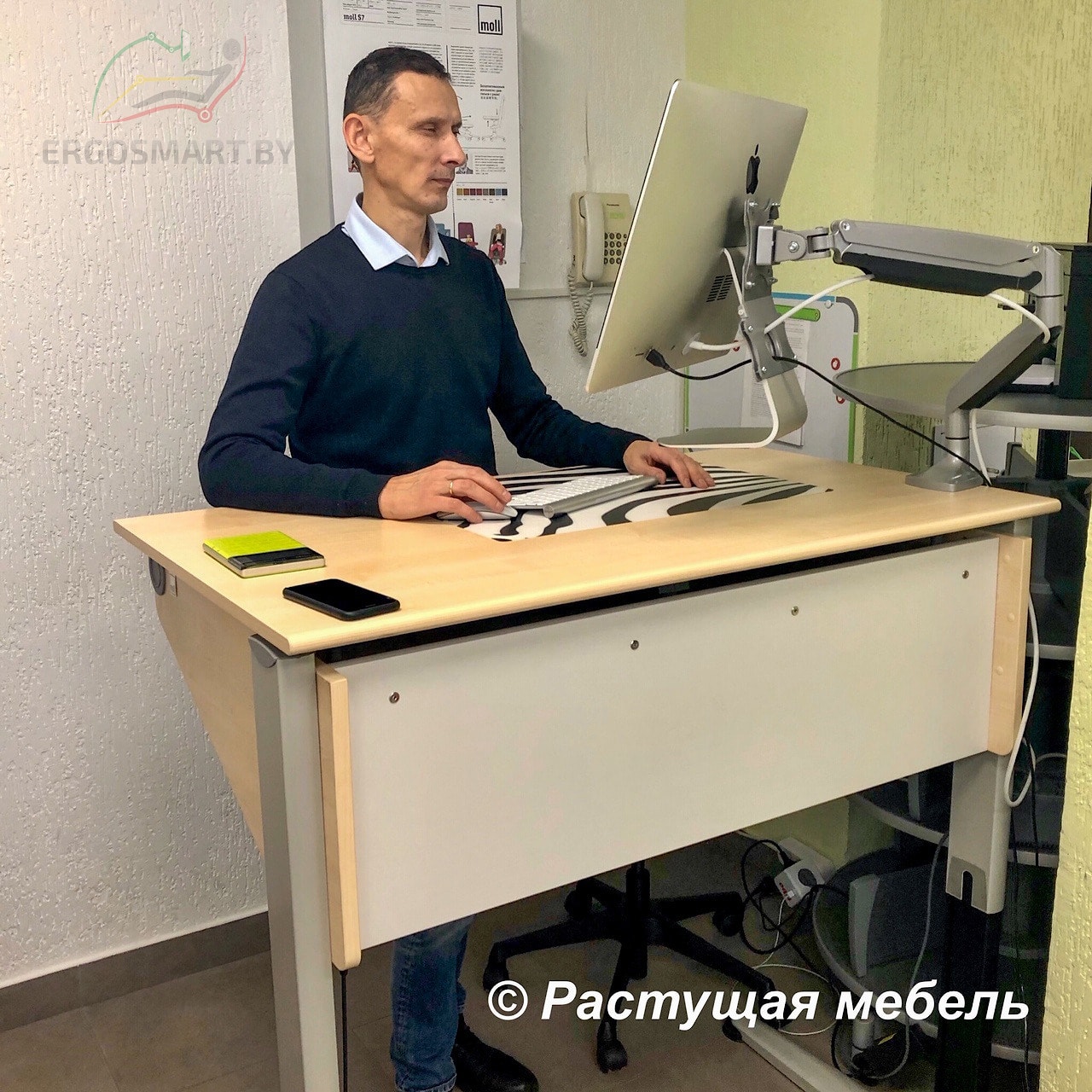 Адаптер для крепления Apple iMac с кронштейном