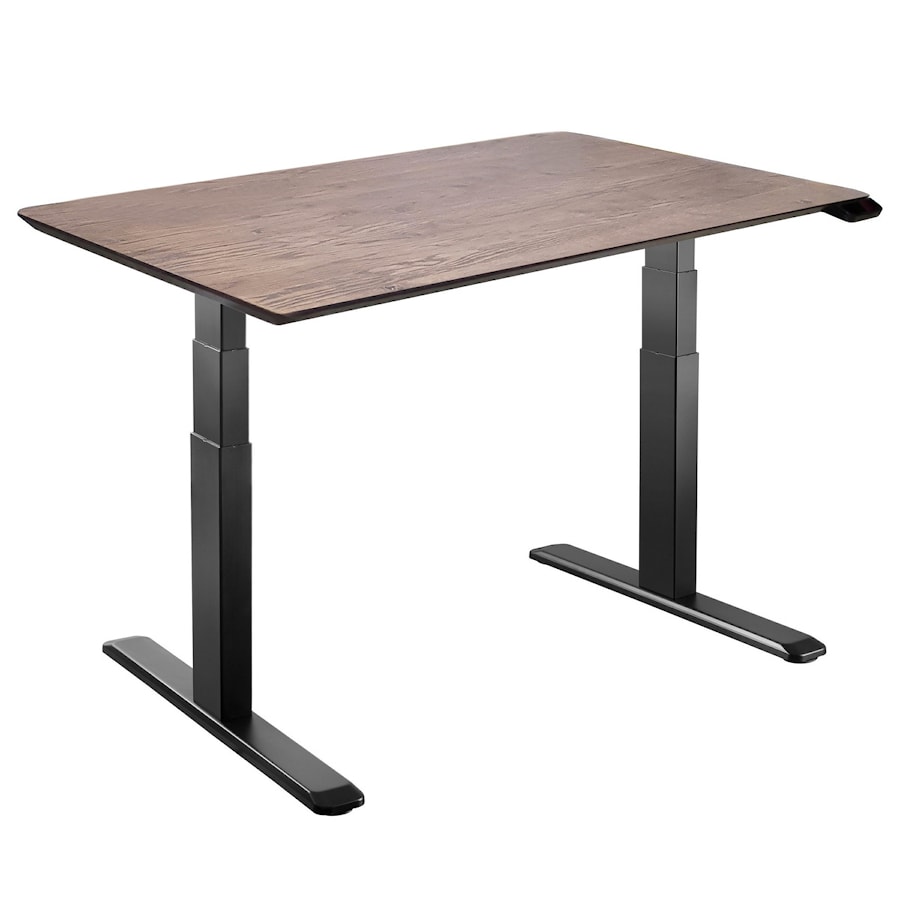 Стол Wooden Ergo Desk Prime белый/Массив Дуб натуральный, скошенный край, 1300х750х27мм