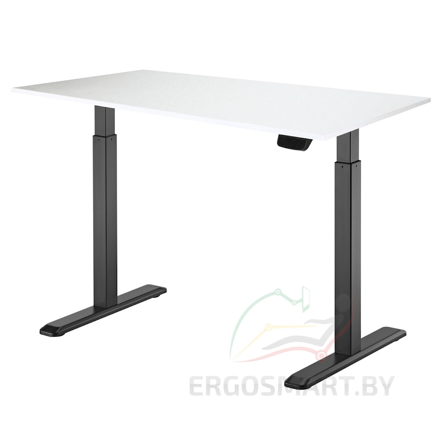 Стол Electric Desk Prime черный/альпийский белый 1380х800х18 мм