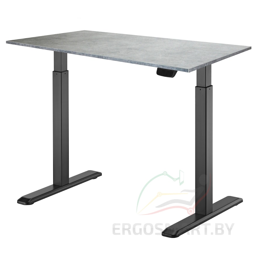 Стол Electric Desk Prime черный/бетон Чикаго 1380х800х18 мм