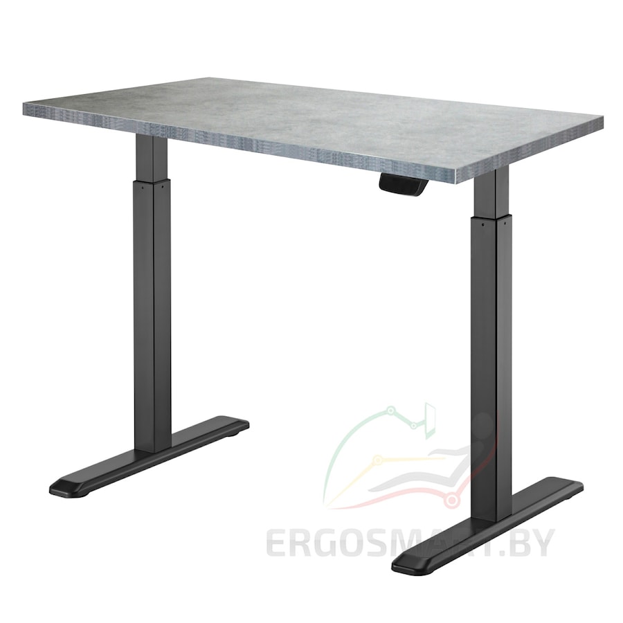 Стол Electric Desk Prime черный/бетон Чикаго 1360х800х36 мм