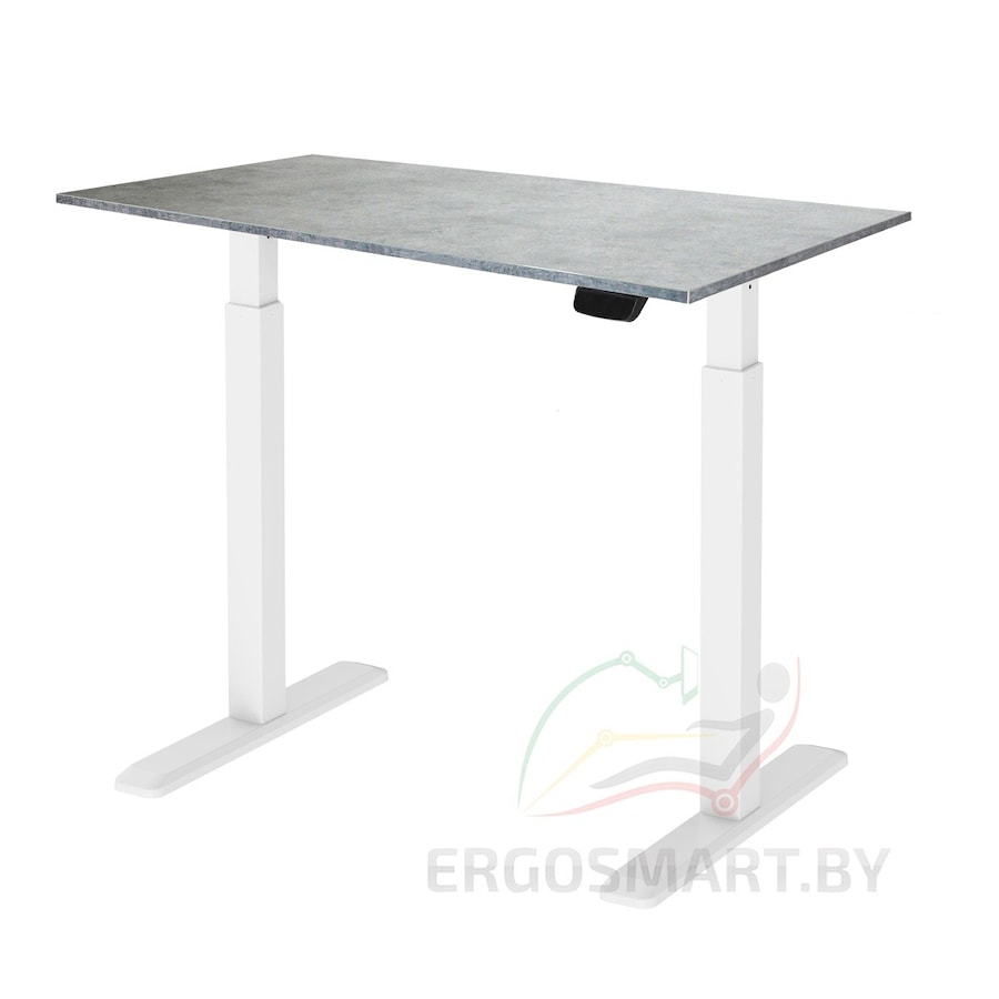Стол Electric Desk Prime белый/бетон Чикаго 1200х650х18 мм