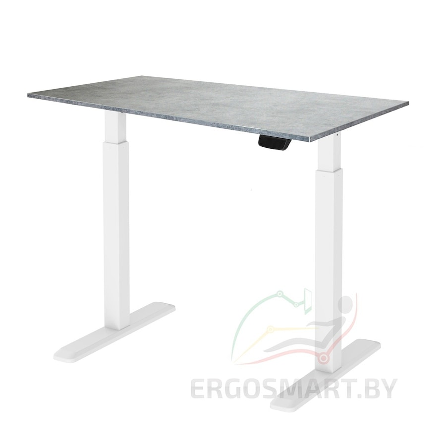 Стол Electric Desk Prime белый/бетон Чикаго 1380х800х18 мм