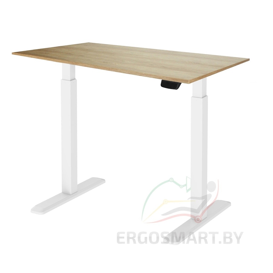 Стол Electric Desk Prime белый/дуб натуральный 1380х800х18 мм
