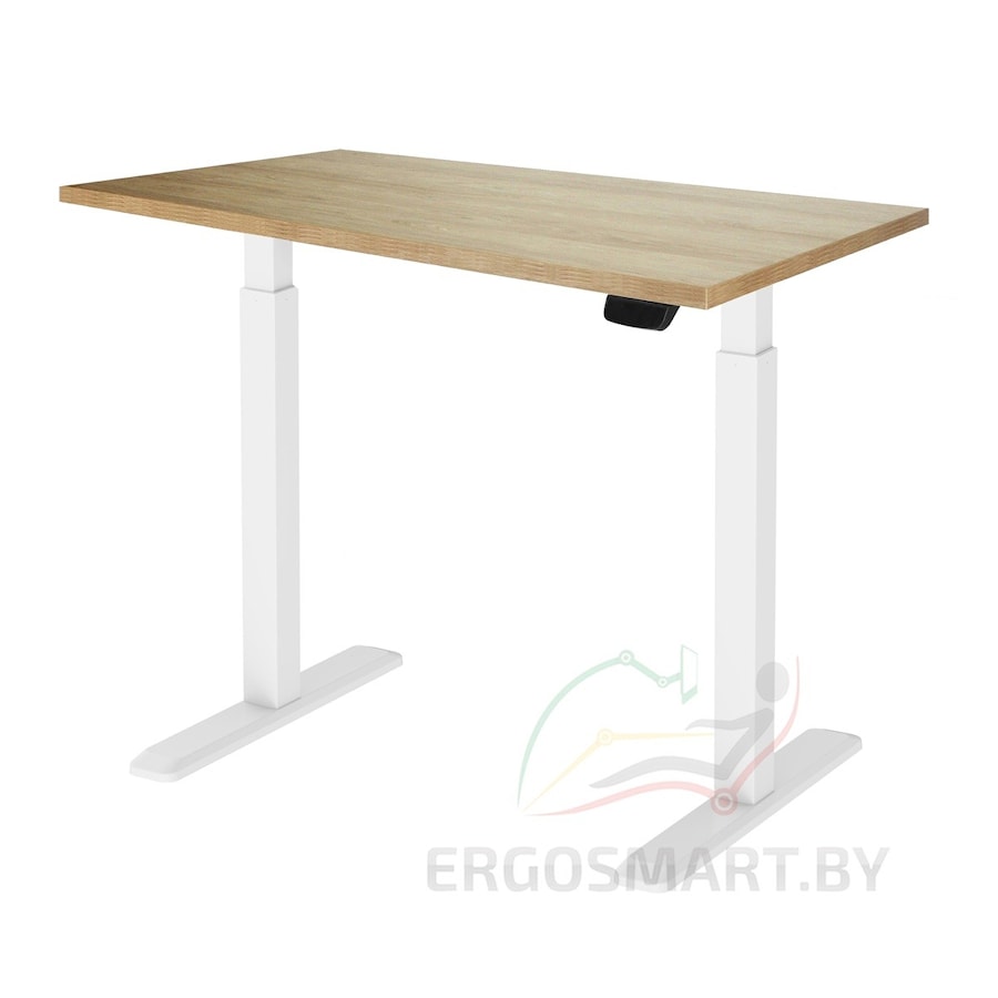 Стол Electric Desk Prime белый/дуб натуральный 1360х800х36 мм