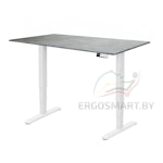 Стол Unique Ergo Desk белый/бетон Чикаго 1200х650х18 мм