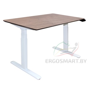 Стол Wooden Unique Ergo Desk белый/дуб мореный
