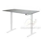 Стол Unique Ergo Desk белый/бетон Чикаго 1380х800х18 мм