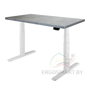 Стол Unique Ergo Desk белый/бетон Чикаго 1360х800х36 мм