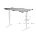 Стол Unique Ergo Desk белый/бетон Чикаго 1380х800х18 мм