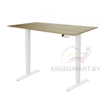 Стол Unique Ergo Desk белый/дуб натуральный 1380х800х18 мм