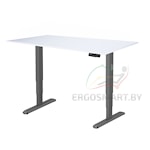 Стол Unique Ergo Desk черный/альпийский белый 1380х800х18 мм