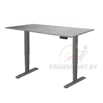 Стол Unique Ergo Desk черный/бетон Чикаго 1380х800х18 мм