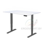 Стол Unique Ergo Desk черный/Ясень Тронхейм 1380х800х18 мм