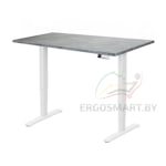 Стол Unique Ergo Desk белый/бетон Чикаго 1200х650х25 мм