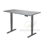 Стол Unique Ergo Desk черный/бетон Чикаго 1200х650х25 мм