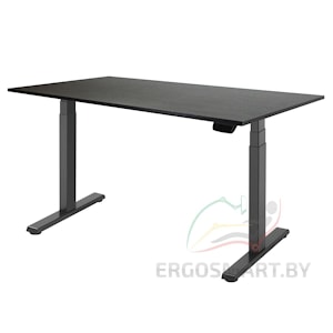 Стол Ergo Desk Pro черый/дуб мореный 1380х800х18 мм
