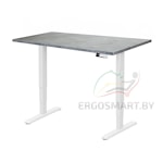 Стол Unique Ergo Desk белый/бетон Чикаго 1380х800х25 мм