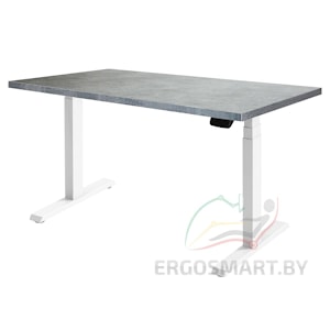 Стол Ergo Desk Pro белый/бетон Чикаго 1360х800х36 мм