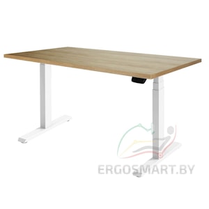 Стол Ergo Desk Pro белый/дуб натуральный 1360х800х36 мм