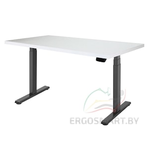 Стол Ergo Desk Pro черый/альпийский белый 1360х800х36 мм