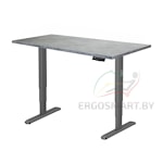 Стол Unique Ergo Desk черный/бетон Чикаго 1380х800х25 мм