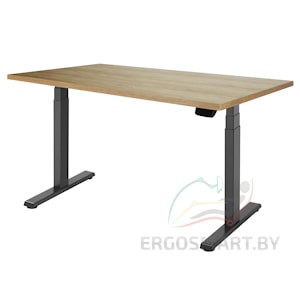 Стол Ergo Desk Pro черый/дуб натуральный 1360х800х36 мм