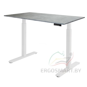 Стол Electric Desk белый/бетон Чикаго 1380х800х18 мм