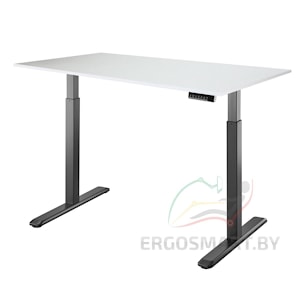 Стол Electric Desk черый/альпийский белый 1380х800х18 мм