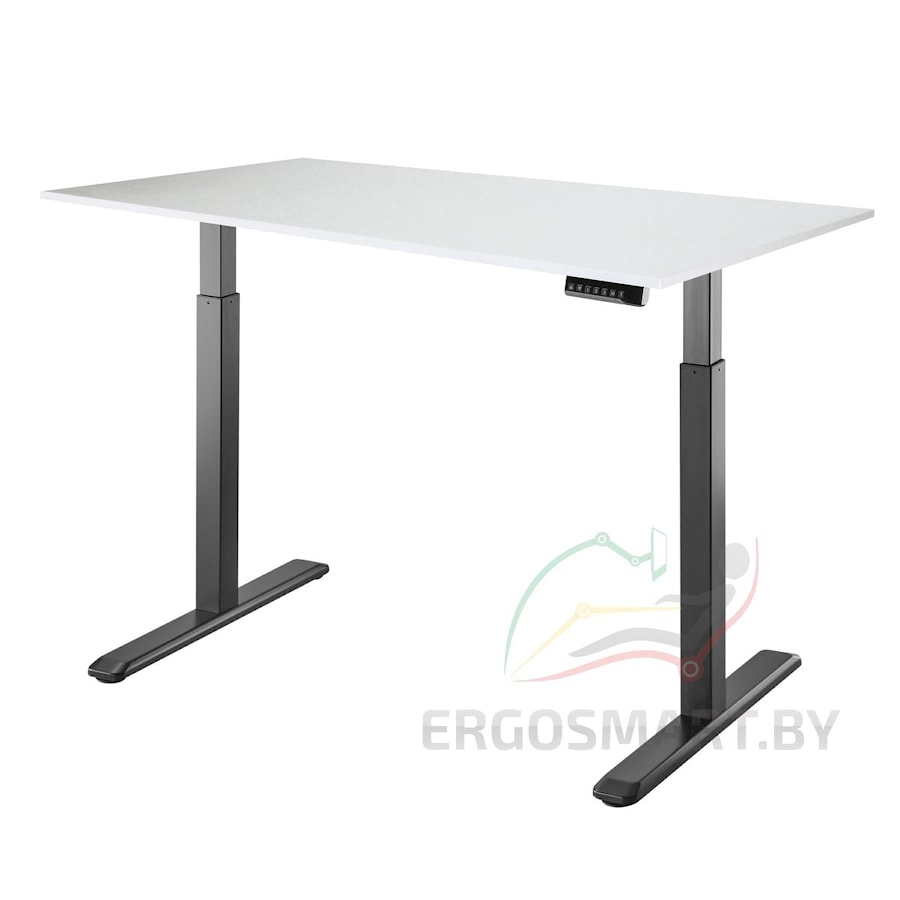 Стол Electric Desk черный/альпийский белый 1380х800х18 мм