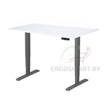 Стол Unique Ergo Desk черный/альпийский белый 1360х800х36 мм