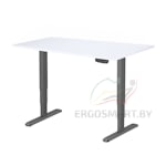 Стол Unique Ergo Desk черный/альпийский белый 1360х800х36 мм