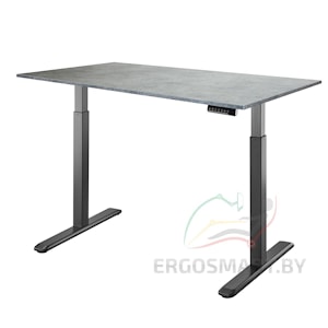 Стол Electric Desk черый/бетон Чикаго 1380х800х18 мм