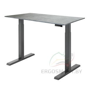 Стол Electric Desk Compact черный/бетон Чикаго 1380х800х18 мм