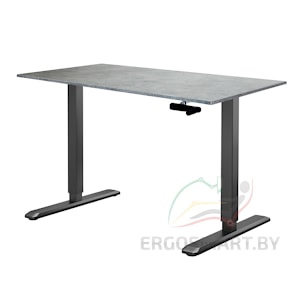 Стол Manual Desk SPECIAL EDITION черый/бетон Чикаго 1380х800х18 мм