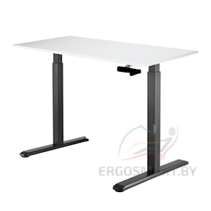 Стол Manual Desk черый/альпийский белый 1380х800х18 мм
