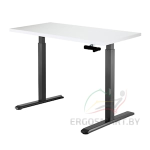 Стол Manual Desk черый/альпийский белый 1360х800х36 мм