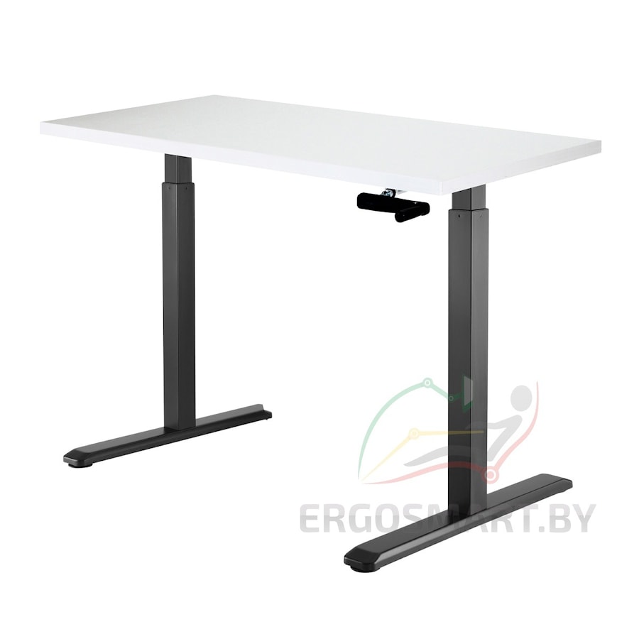 Стол Manual Desk черный/альпийский белый 1360х800х36 мм